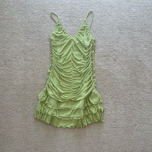 Y2K Green Layered Dress